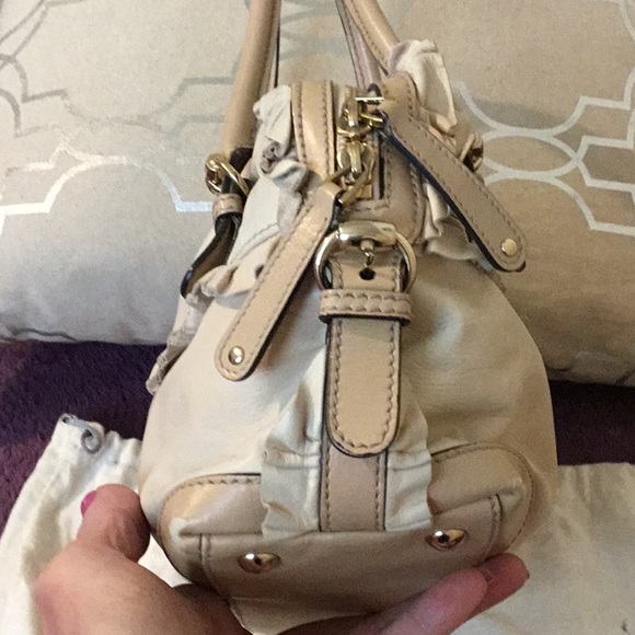 Authentic Gucci Lamb Skin Nude Leather Ruffel Sabrina Satchel-189848002058 - Picture 14 of 16